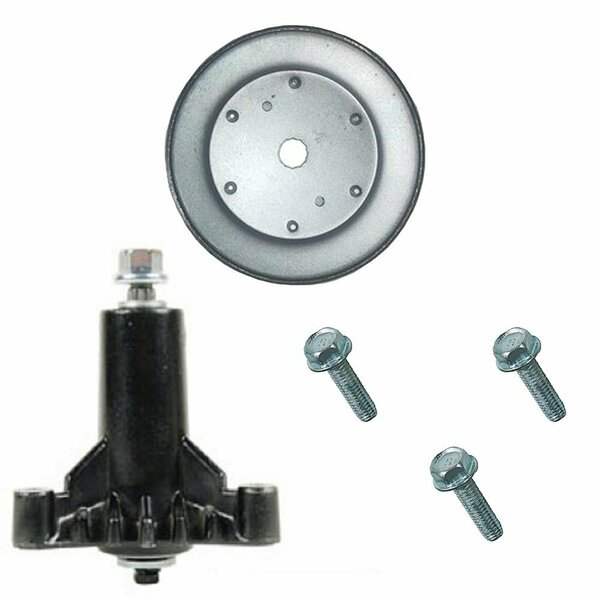 Aic Replacement Parts Heavy-Duty Spindle ASM 130794 w/ Bolts, Bearing, Hardware for Craftsman LT1000 + 285-383-SpindleKit